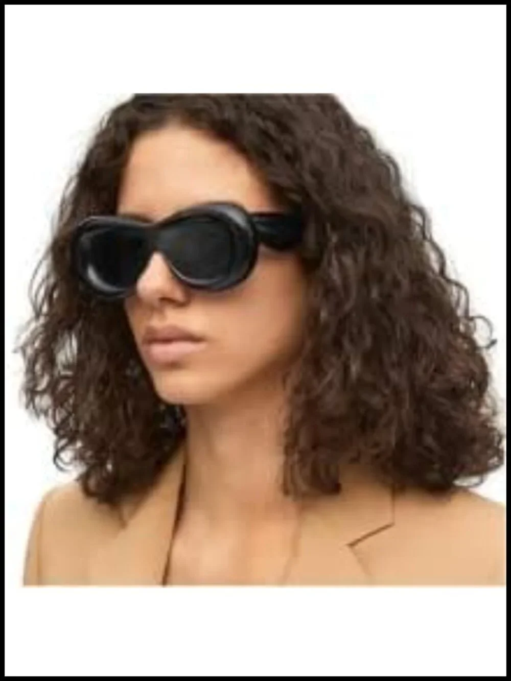 Retro Oval Oversized Shield Sunglasses with UV400 Protection